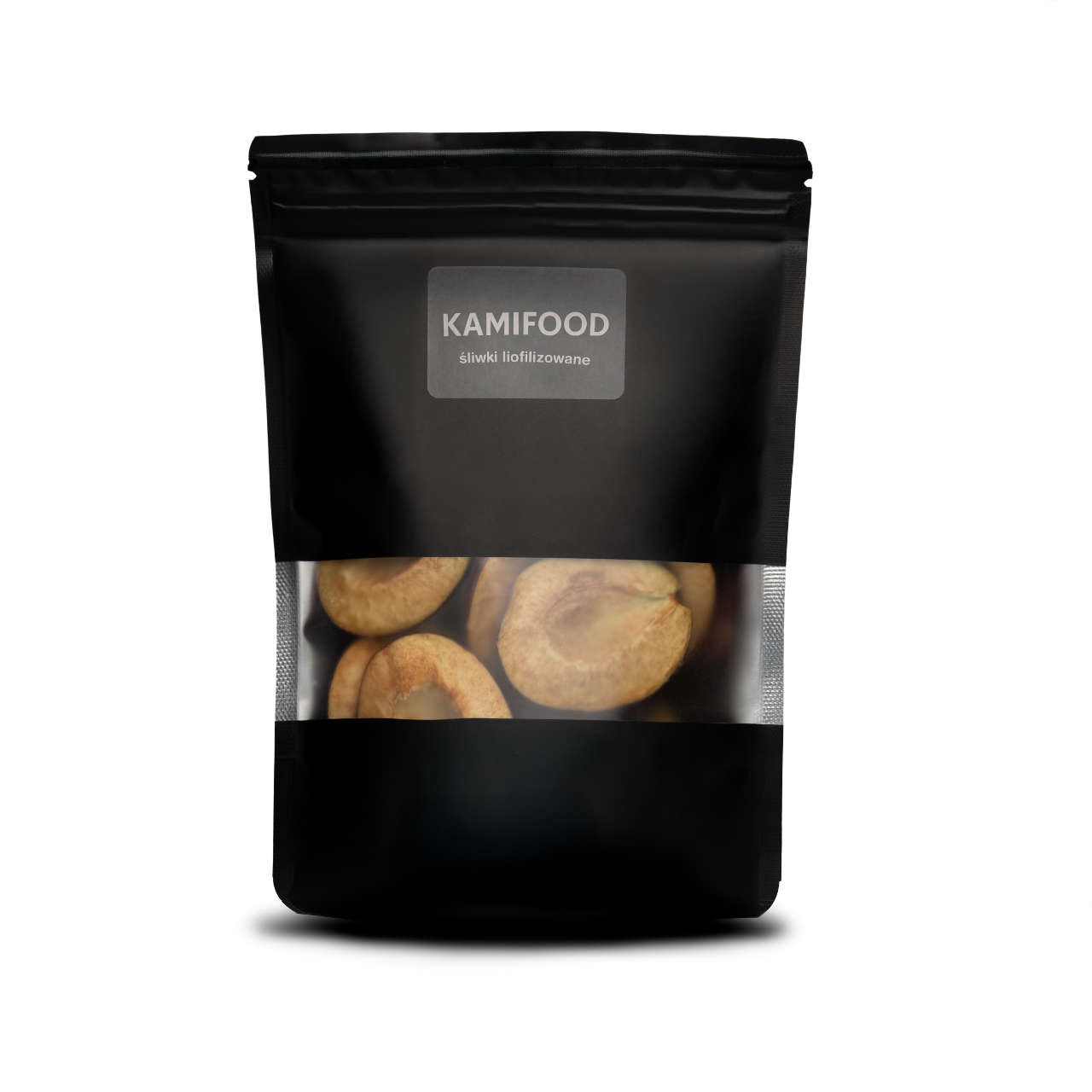 śliwki liofilizowane w opakowaniu
